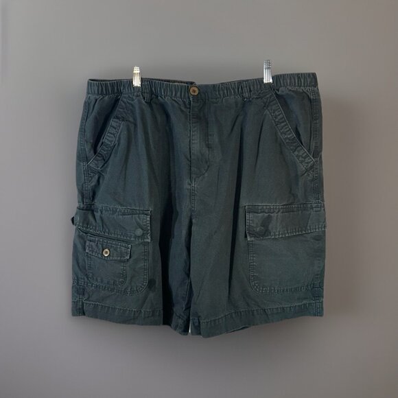 Boston Trader Mens Size XL Cargo Shorts Utility Pockets Gray Green 100% Cotton - Picture 1 of 8